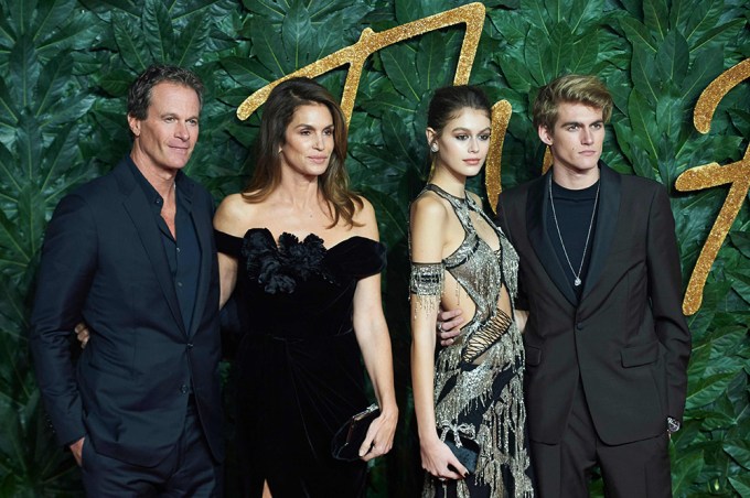 Cindy Crawford & Family Hit The Fashion Awards In London 2018
