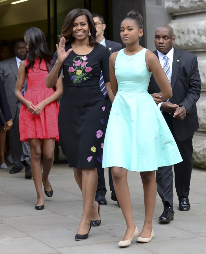 The Obama Ladies Leave The Churchill War Rooms