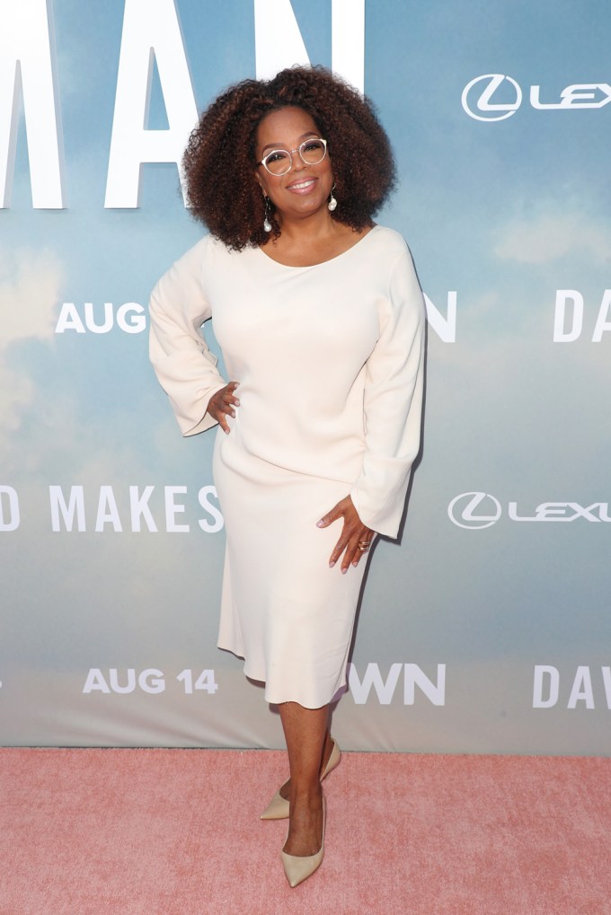Oprah Winfrey Glows In White
