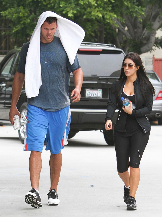 Kim Kardashian and Kris Humphries Leaving The Gym Together