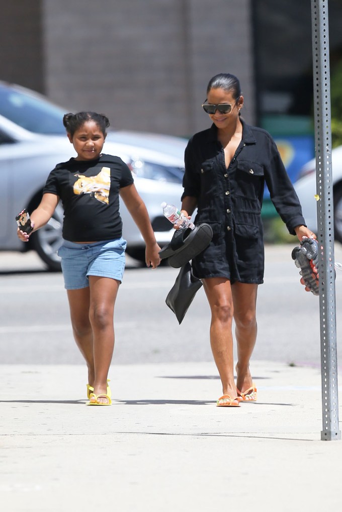 Christina Milian Takes Daughter Violet Madison Nash To Get Her Nails Done