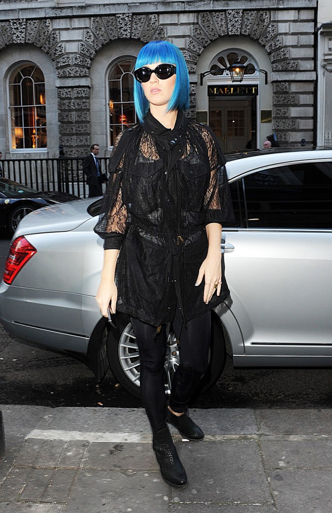 Katy Perry goes shopping at Dover Street Market before taking the Eurostar