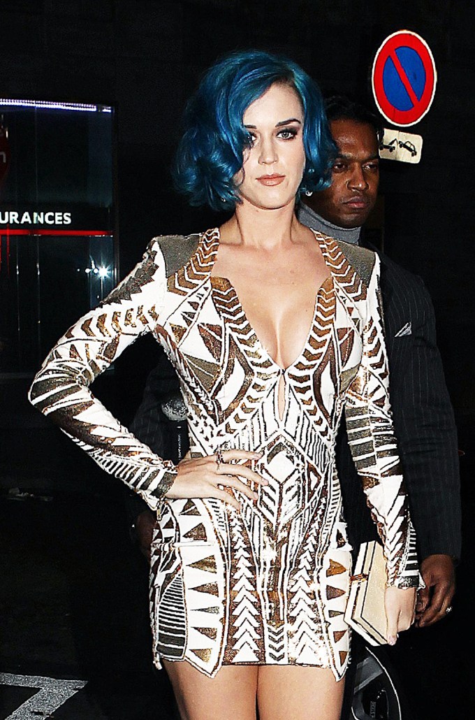 Downcast Katy Perry Visits French Restaurant
