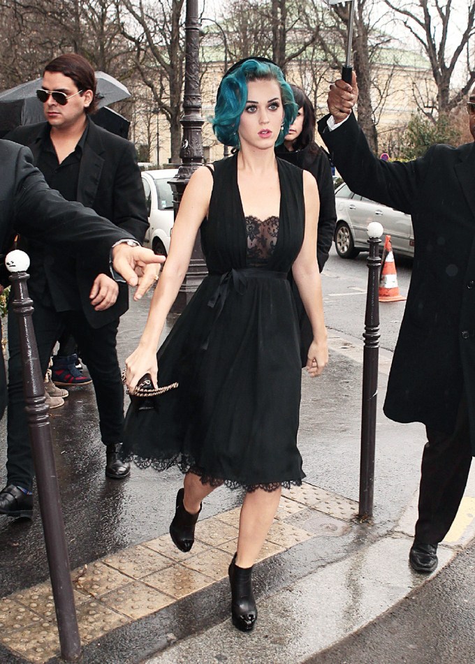 Katy Perry Arrives At Paris Fashion Week Chanel Show