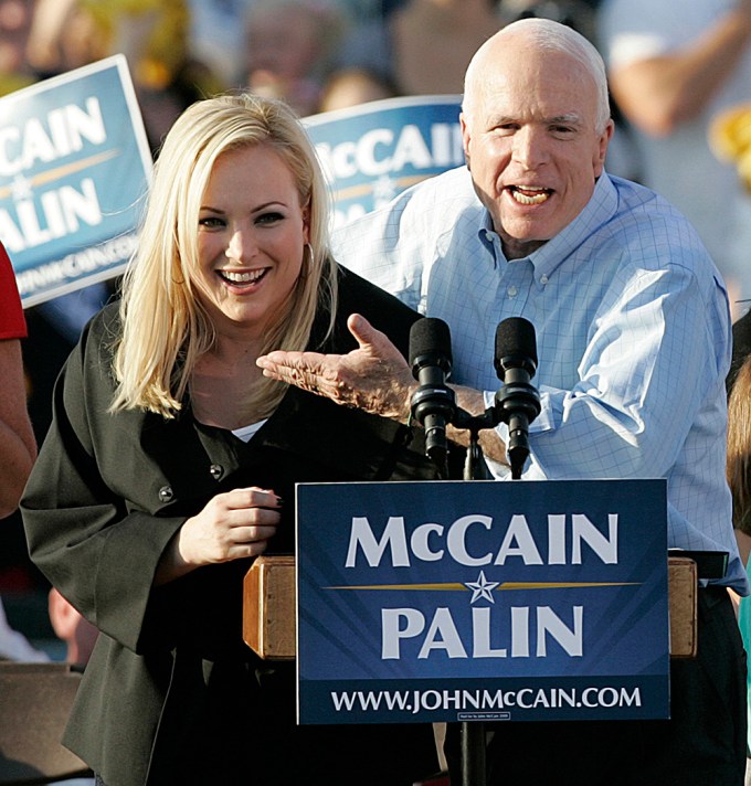 Meghan McCain & John McCain smiling
