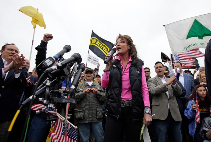Sarah Palin Leads a Protest