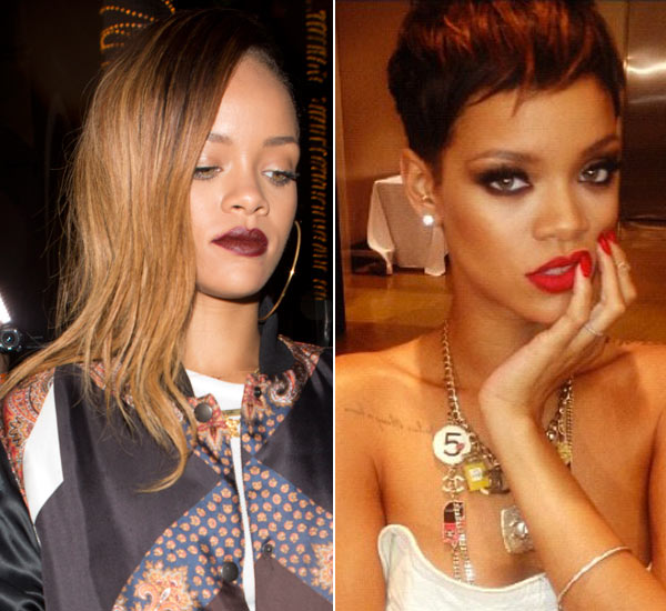 Rihanna's Short Hair — Fiery, Red PIxie Cut – Hollywood Life