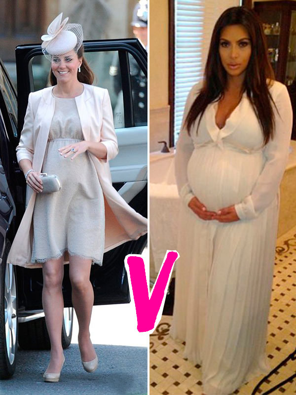 [pics] Kate Middleton Kim Kardashian S Maternity Style — Battle Of The Bumps Hollywood Life