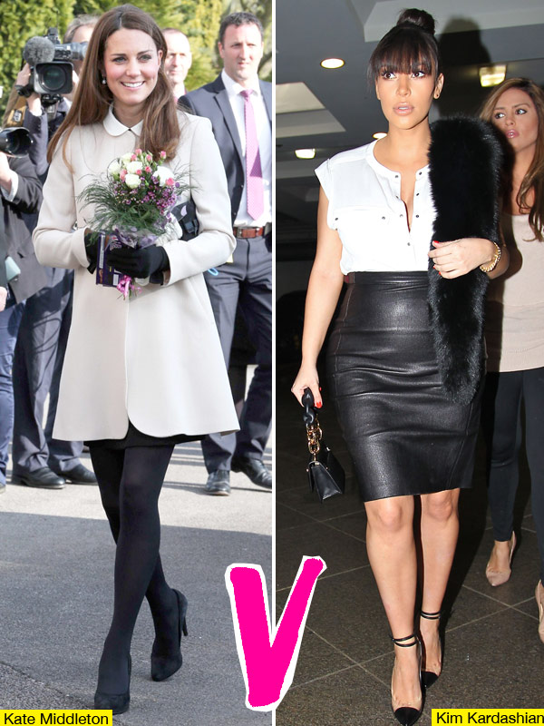 [pics] Kate Middleton Kim Kardashian S Maternity Style — Battle Of The Bumps Hollywood Life
