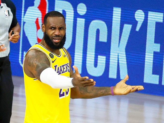 LeBron James At The Lakers Game