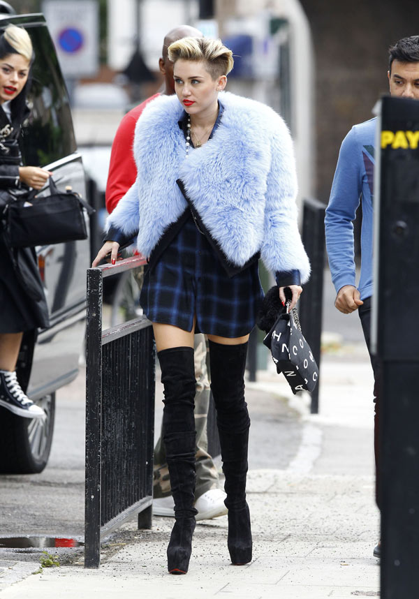 Miley Cyrus' Christian Louboutin Boots — Too Revealing