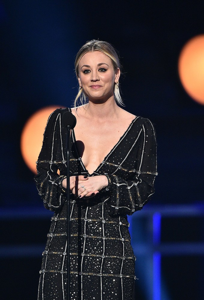 Kaley Cuoco on stage