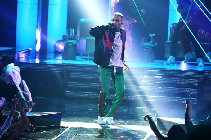 Chris Brown performing