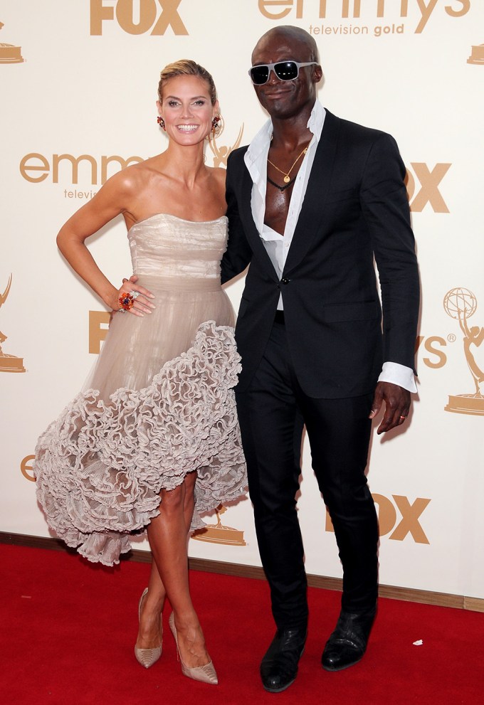 Heidi Klum & Seal Arrive at 2011 Emmy Awards