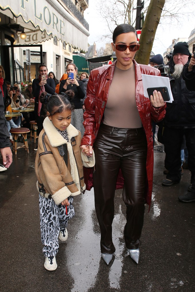 Kim Kardashian West And North West Out And About In Paris