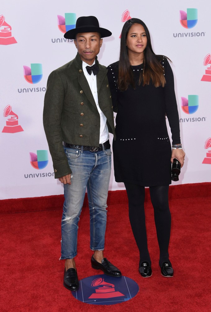 Pharrell Williams and Helen Lasichanh at the 2016 Latin Grammy Awards
