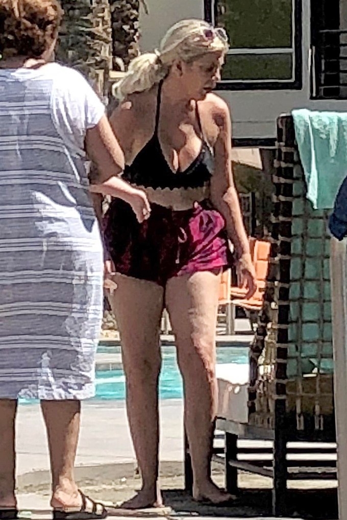 Tori Spelling In A Bikini Top