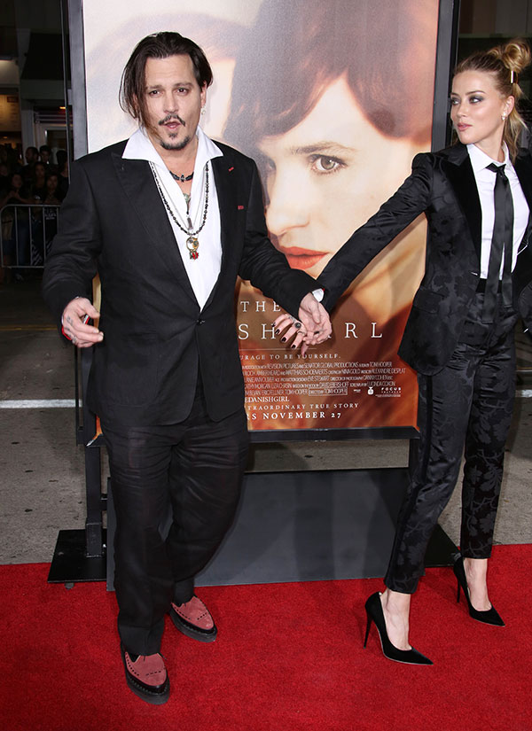 Amber Heard And Johnny Depp At ‘The Danish Girl’ Premiere