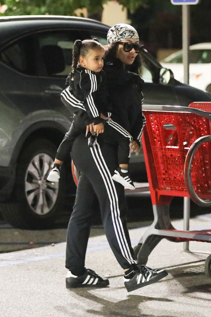 Blac Chyna and Dream Kardashian wear matching tracksuits