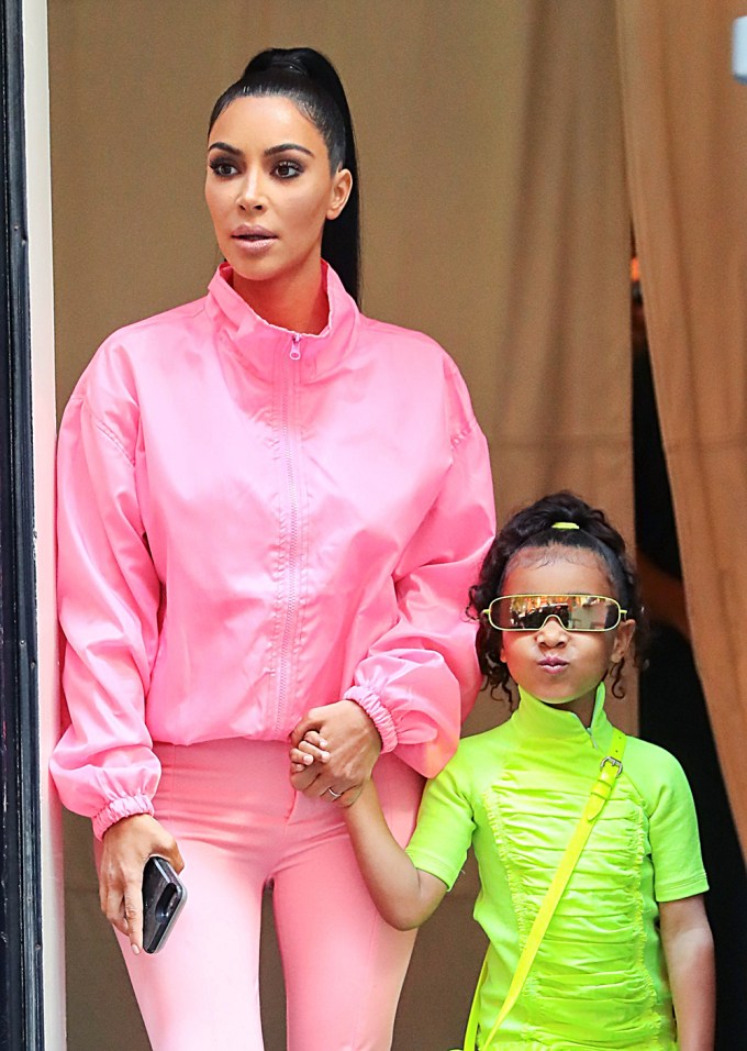 Kim Kardashian With Her Daughter North West In New York