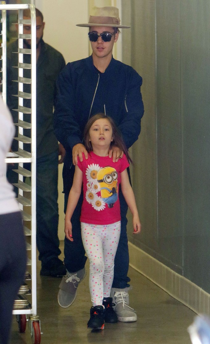 Justin Bieber and Jazmyn Bieber at Duff’s Cakemix in Los Angeles
