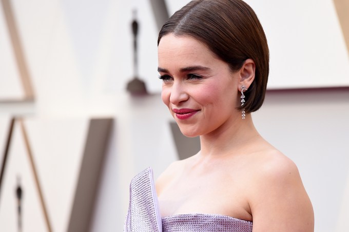 Emilia Clarke Smiles At The Academy Awards