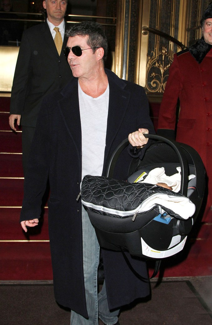 Simon Bringing Baby Eric for a Walk Around NYC