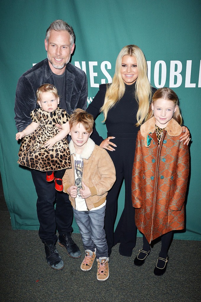Jessica Simpson & family at her ‘Open Book’ event in NYC