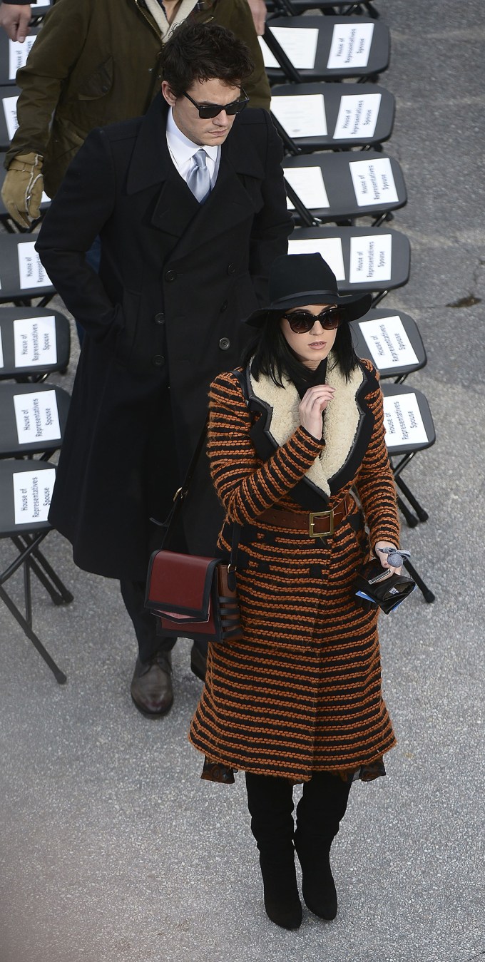 Katy Perry and John Mayer at Us President Barack Obama is Ceremonially Swearing-In for his Second Term