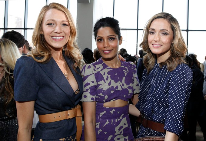 Blake Lively, Freida Pinto and Rose Bryne At The Michael Kors Fall/Winter 2014 Show