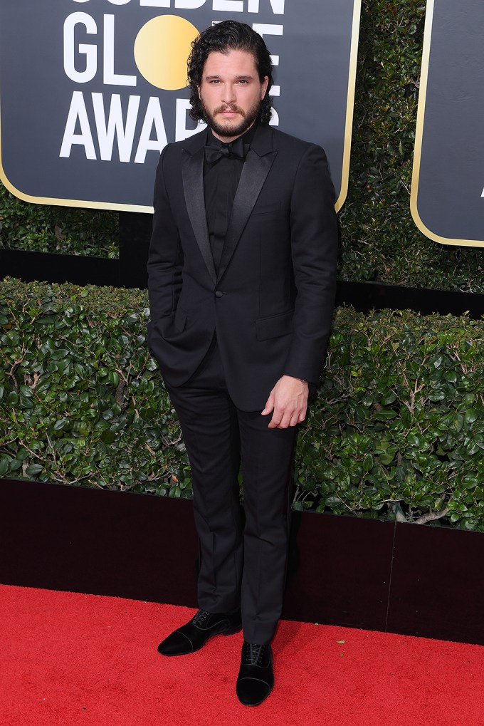 Kit Harington Posing At The Golden Globes