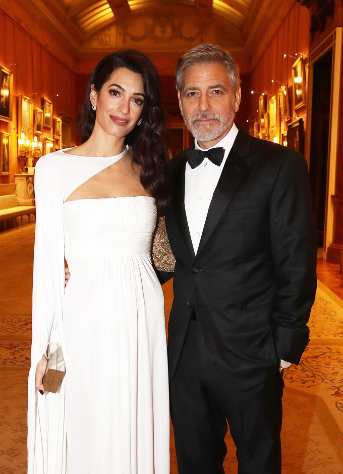 George & Amal Clooney At Buckingham Palace