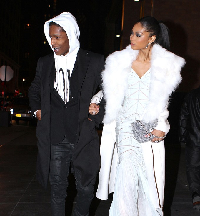A$AP Rocky & Chanel Iman in NYC