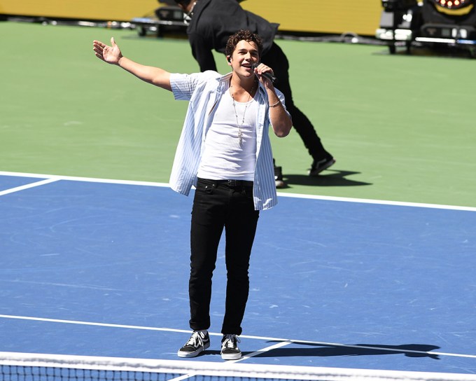 Austin Mahone at the US Open Tennis Championships