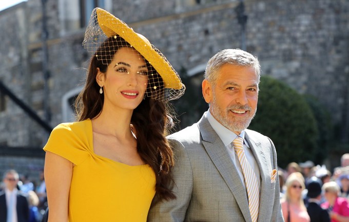 George & Amal Clooney Dress Up For Prince Harry & Meghan Markle’s Nuptials