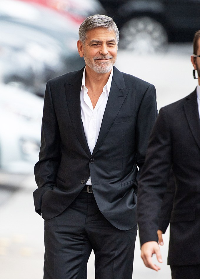 George Clooney arrives for a taping of ‘Jimmy Kimmel Live’