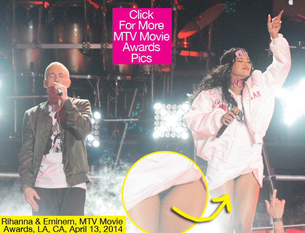 Rihanna Wardrobe Malfunction At MTV Movie Awards — RiRi Flashes Her Lady  Parts – Hollywood Life