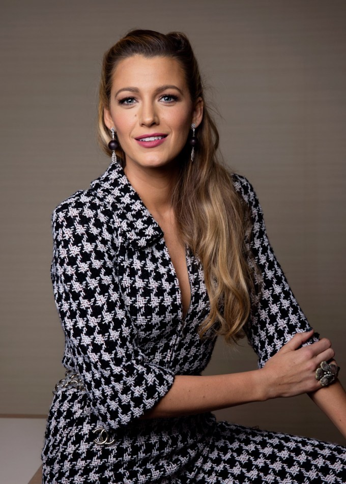 Blake Lively Wears a Brown Leather Dress to Tiffany & Co.'s Party