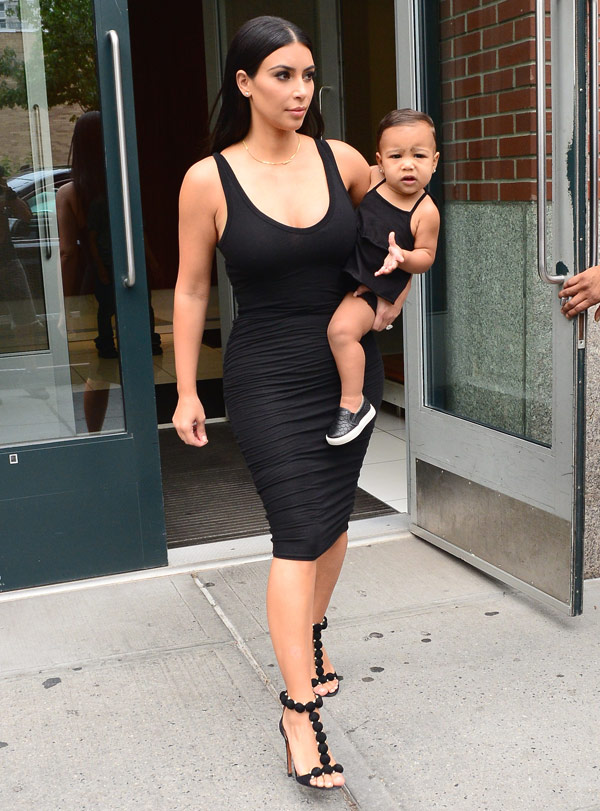 Kim Kardashian & North West staying close