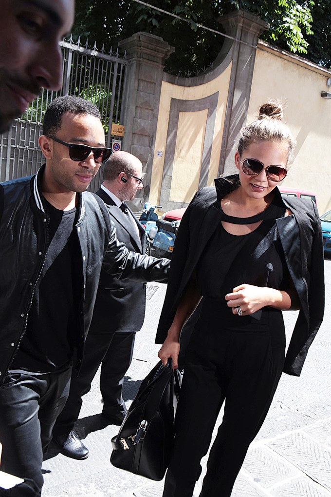 Guests of Kim Kardashian and Kanye West arriving into Florence ahead of the big wedding
