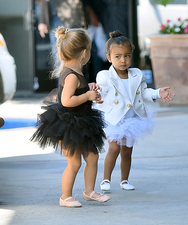 North West & Penelope Disick At Ballet Class