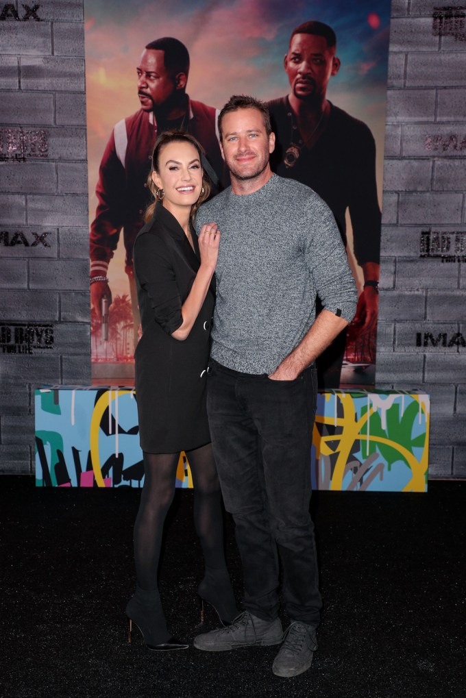 Elizabeth Chambers & Armie Hammer arrive at the ‘Bad Boys For Life’ premiere
