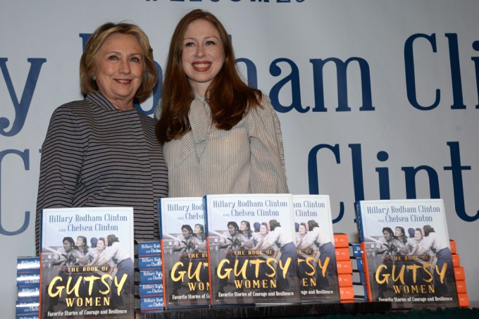 Hillary & Chelsea Clinton Arrive At A Book Signing