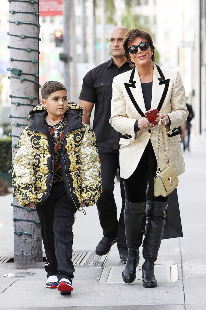 Mason Disick with his grandmother Kris Jenner
