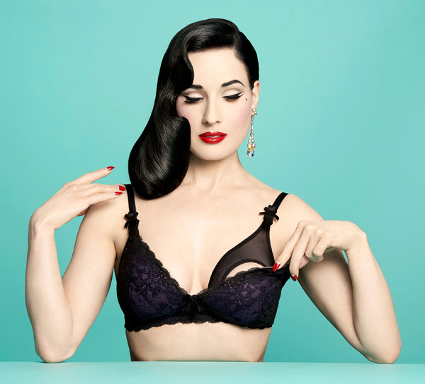 PICS] Dita Von Teese's Maternity Line: Sexy Nursing Bras & More For Moms –  Hollywood Life