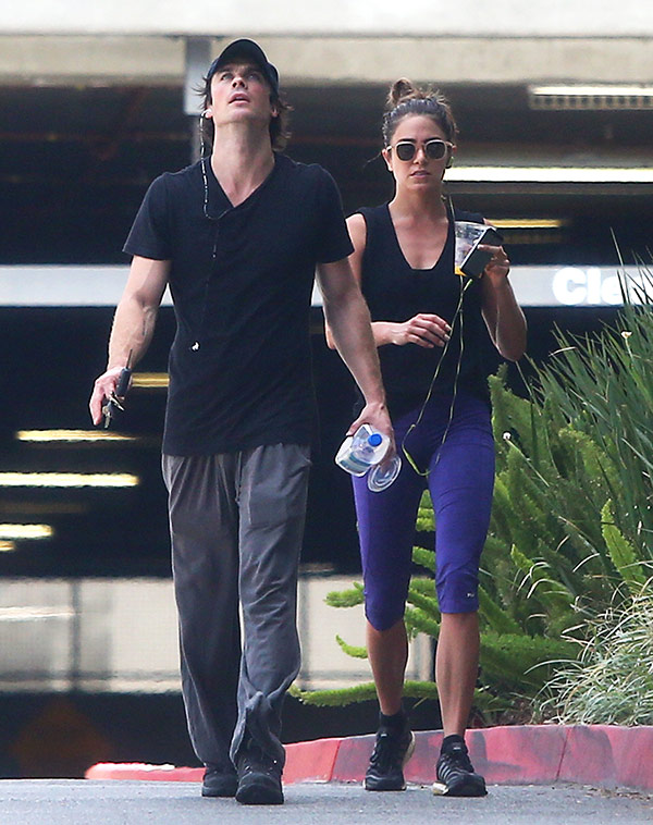 Ian Somerhalder & Nikki Reed Leaving the Gym