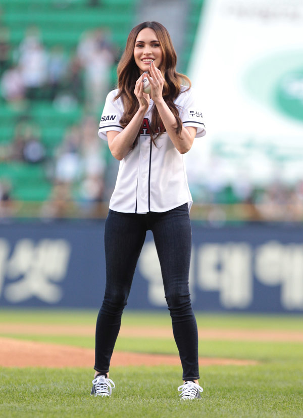 Megan Fox Pitching A Baseball