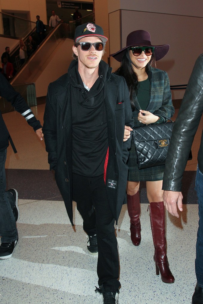 Naya Rivera and Ryan Dorsey arrive at LAX