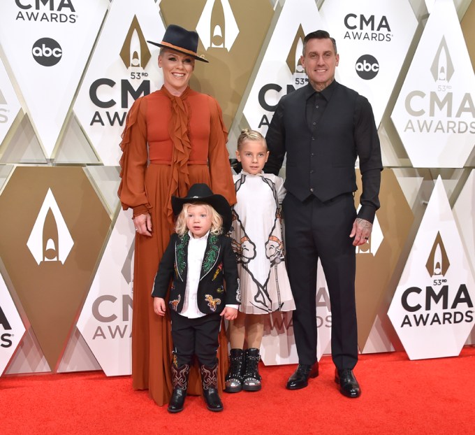 Pink and her family at the 2019 CMA Awards