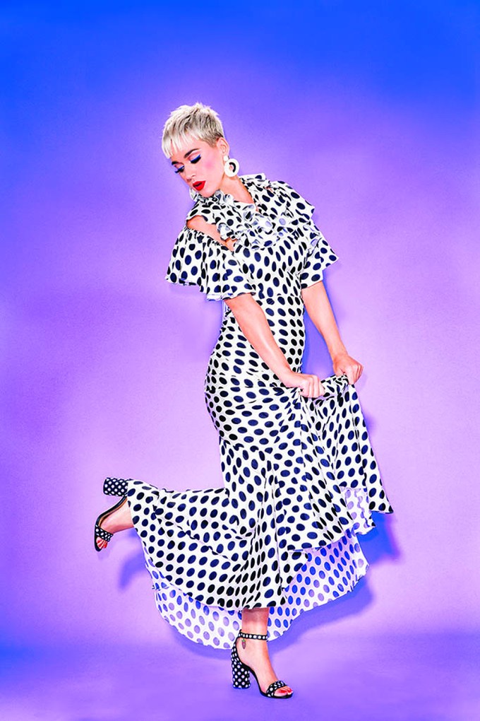 Katy Perry In Polka Dots For Footwear News